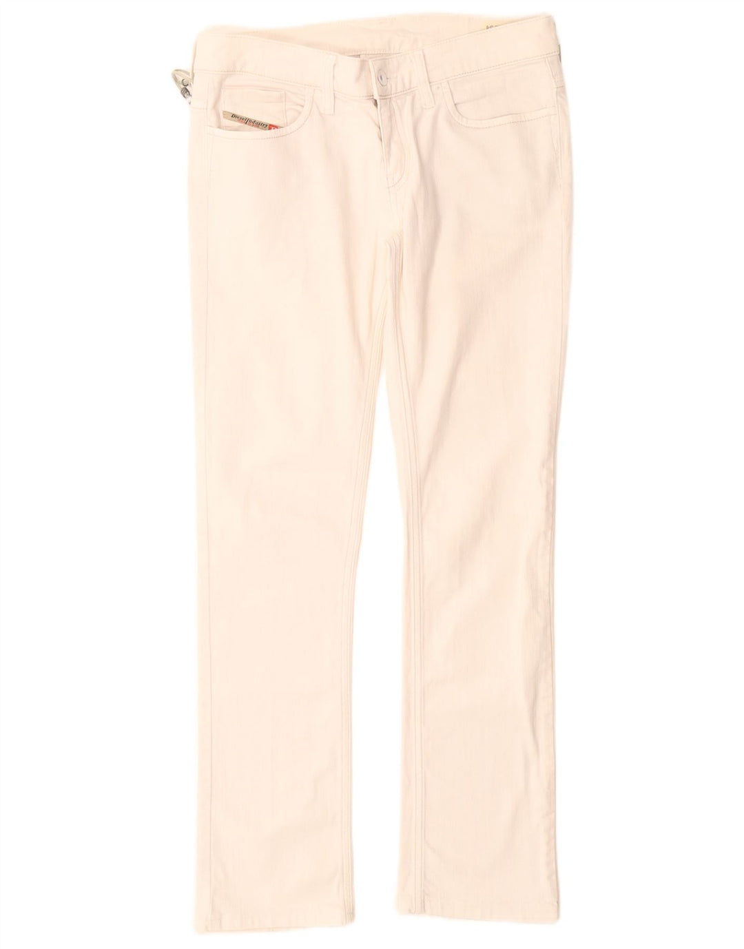 Diesel Damen Liv Slim Jeans W30 L30 Weiße Baumwolle