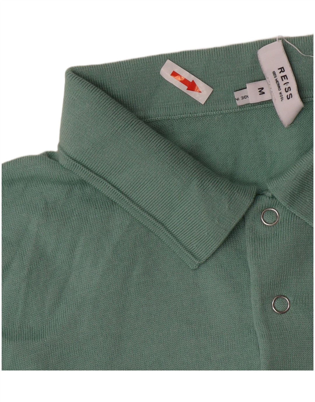 Reiss Herren-Poloshirt aus mittelgrüner Wolle