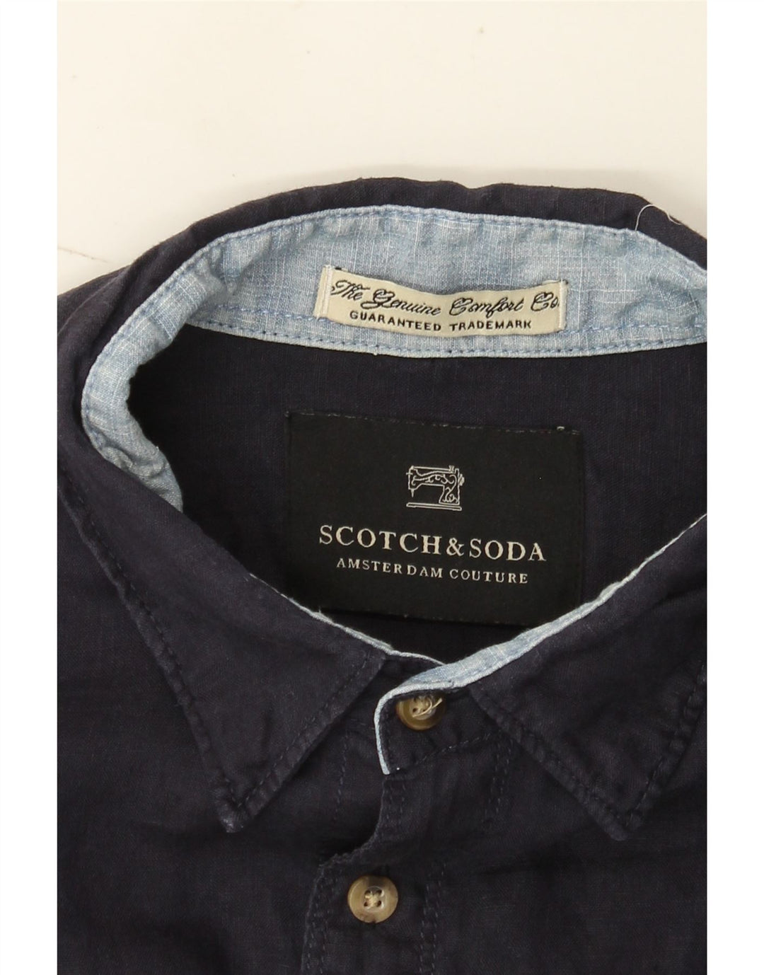 Scotch & Soda Herren Amsterdam Couture Hemd Medium Marineblau