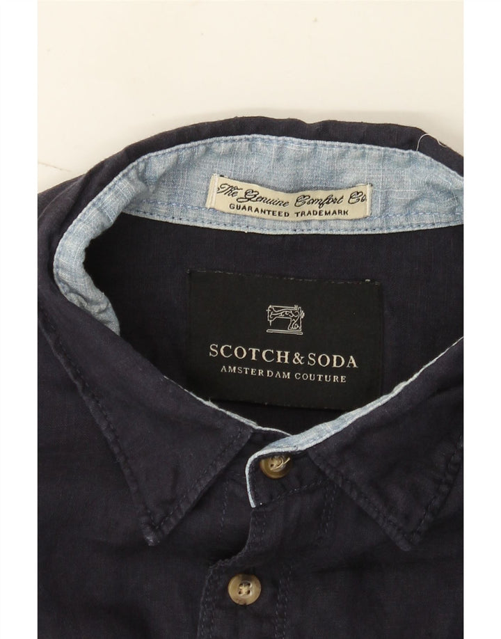 Scotch & Soda Herren Amsterdam Couture Hemd Medium Marineblau