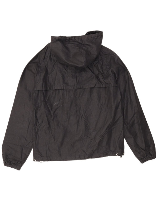 Vintage Herren Bomberjacke mit Kapuze UK 36 Small Marineblaues Leinen