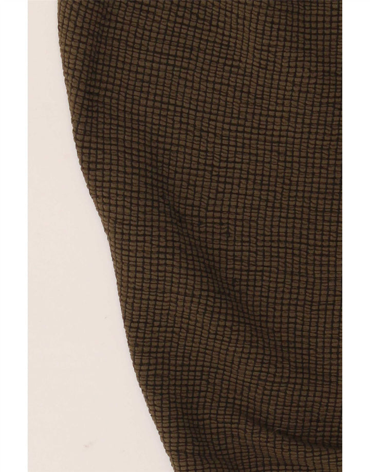Zara Damen-Oversize-Top mit 3/4-Ärmeln, UK-Größe 14, mittlere Khaki-Viskose