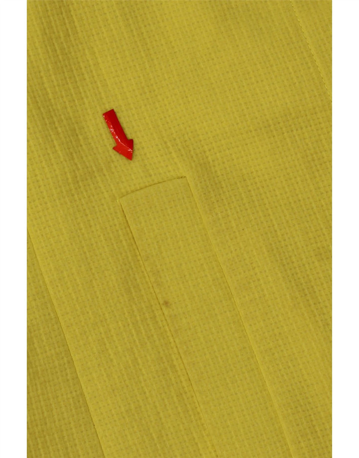 Zara Damen Blazer Jacke UK 14 Mittelgelbe Baumwolle