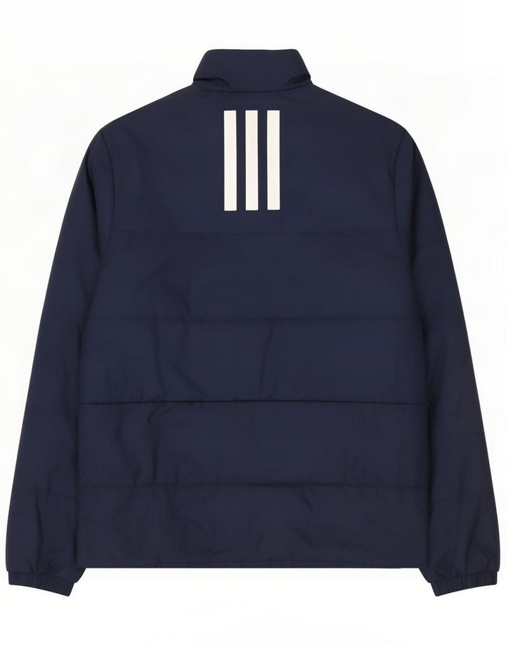 Adidas Herren Wattierte Jacke UK 38 Mittel Marineblau Polyester