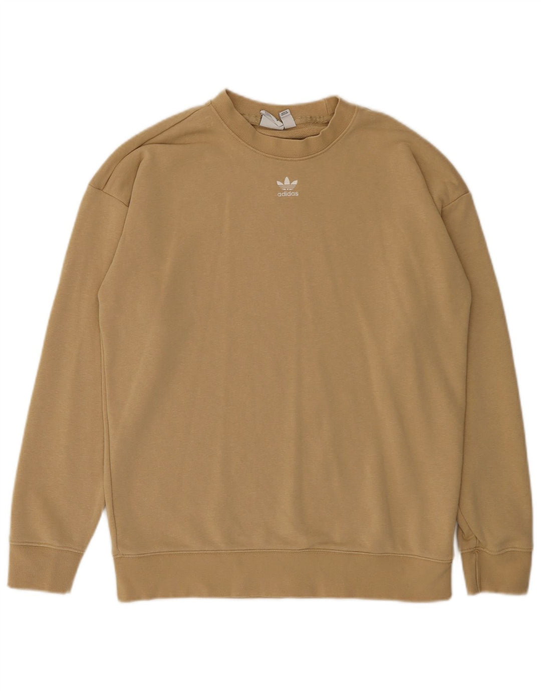 ADIDAS Damen-Sweatshirt in Übergröße, Größe S, Beige, Baumwolle