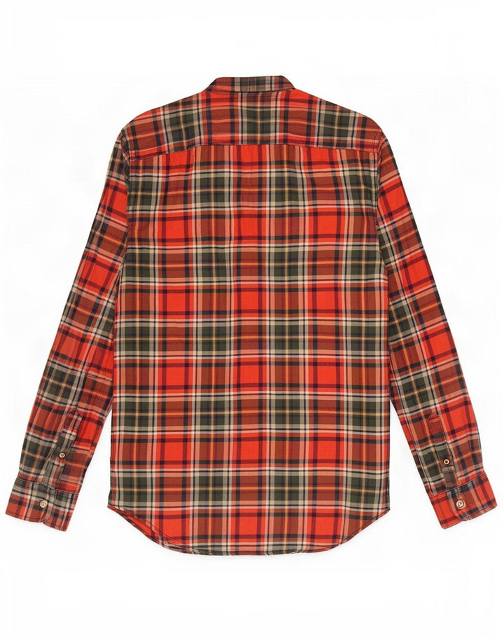 American Eagle Outfitters Herren-Flanellhemd mit klassischer Passform, kleines rotes Karomuster