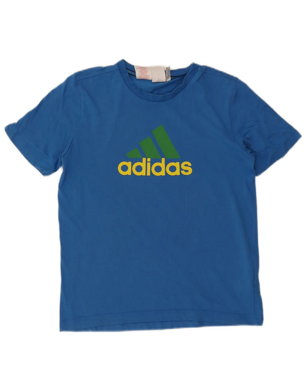 Adidas Jungen Graphic T-Shirt Top 12–13 Jahre, blaue Baumwolle