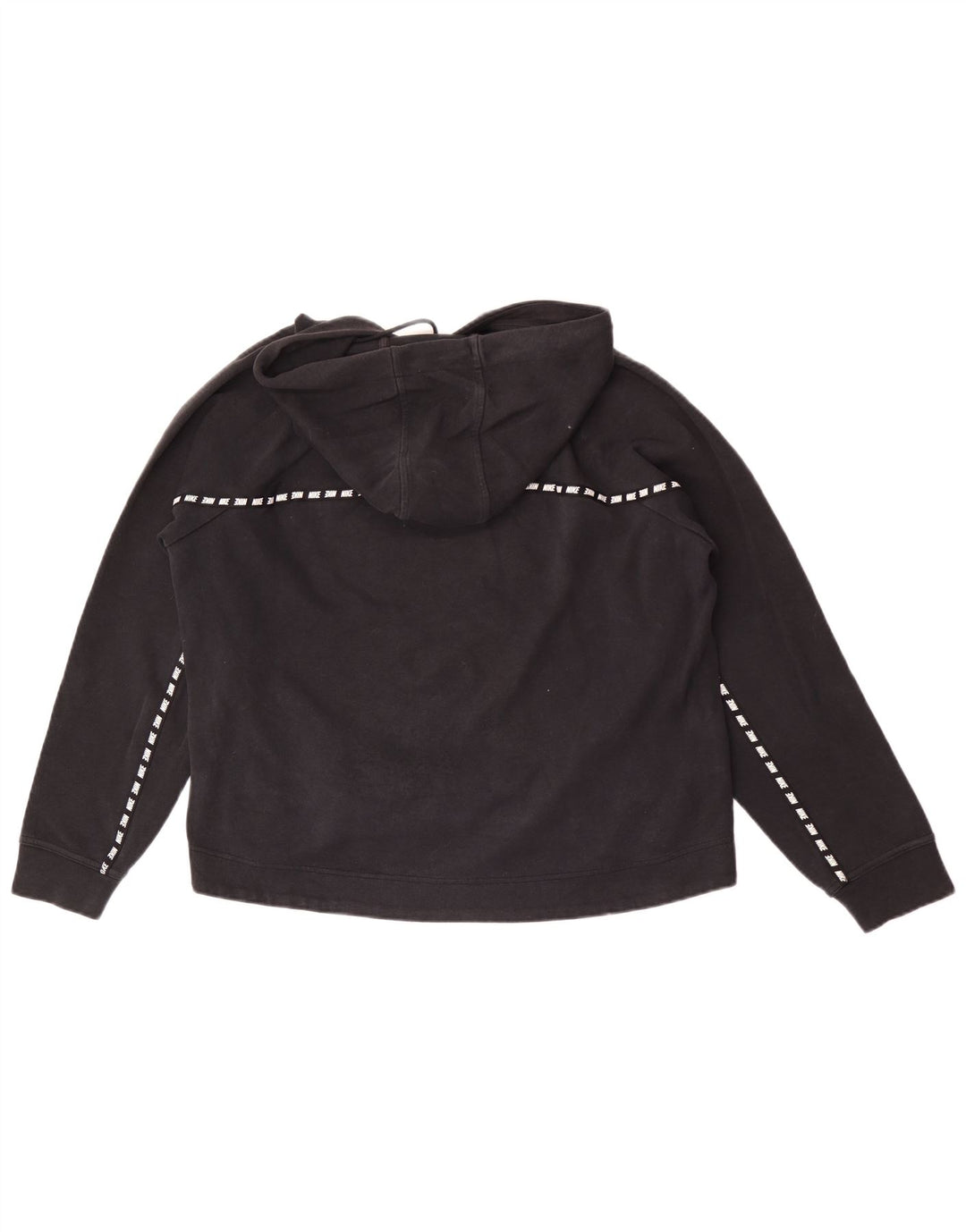 Nike Damen Graphic Hoodie Pullover UK 14 Medium Schwarz