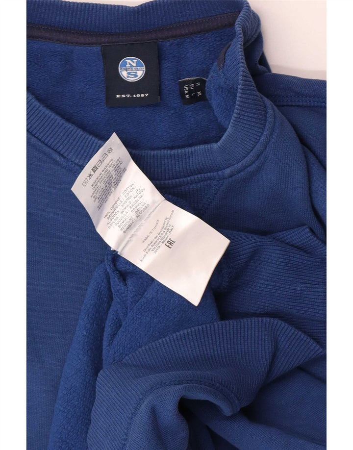 North Sails Herren-Sweatshirt, Pullover, Größe L, Blau, Baumwolle