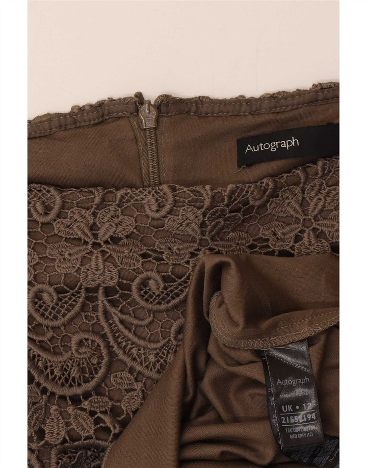 Marks & Spencer Damen Autograph Straight Rock UK 12 Medium W30 Khaki