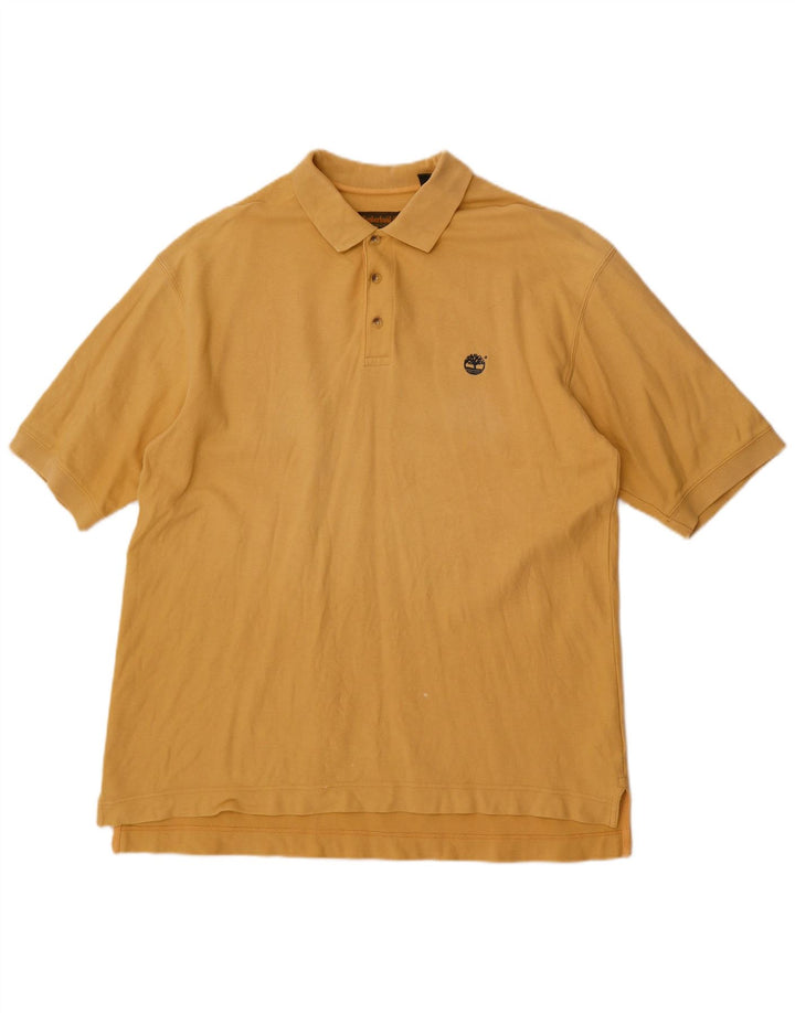 Timberland Herren-Poloshirt, große gelbe Baumwolle