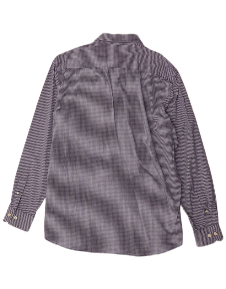 Carrera Herrenhemd 2XL Blau kariert Baumwolle