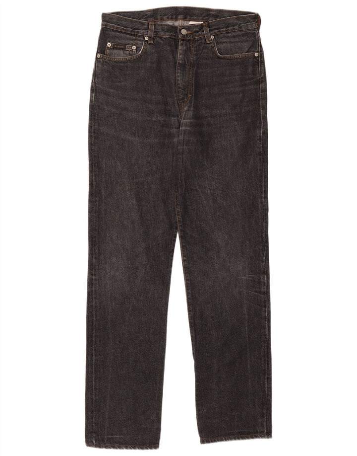 Calvin Klein Herren Straight Jeans W32 L31 Schwarze Baumwolle