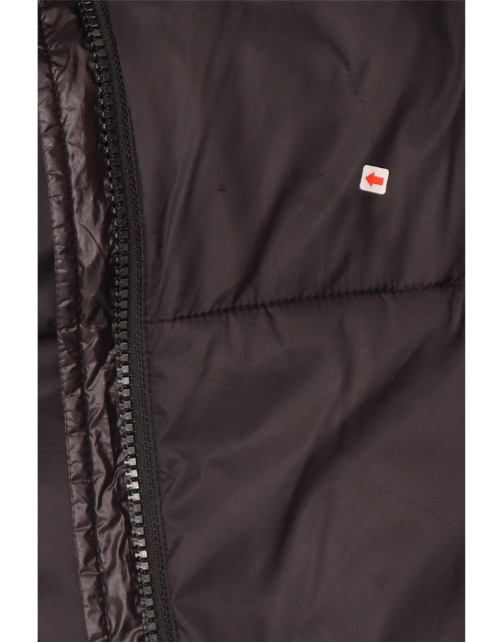 Fila Herren Loose Fit Wattierte Jacke UK 36 Small Schwarz Nylon