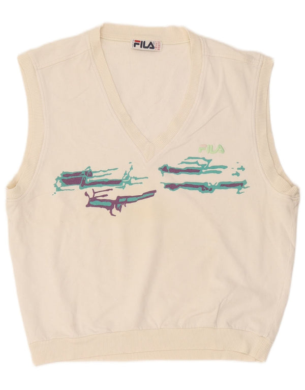 Fila Herren Grafikweste Tanktop IT 52 Large Weiß