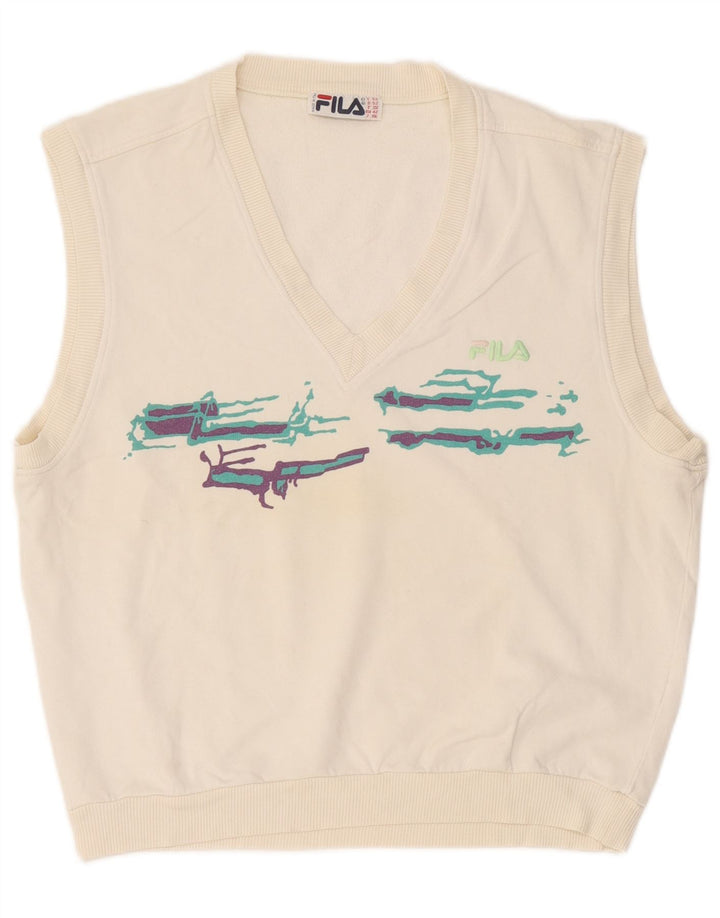 Fila Herren Grafikweste Tanktop IT 52 Large Weiß