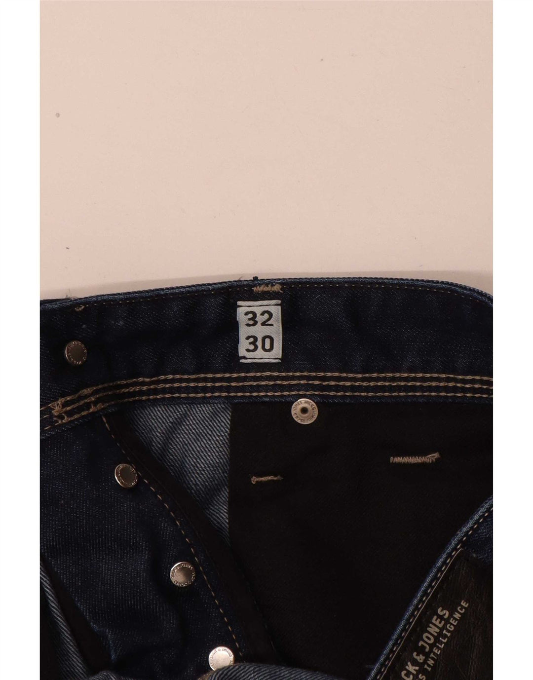Jack & Jones Herren Straight Jeans W32 L30 Blaue Baumwolle