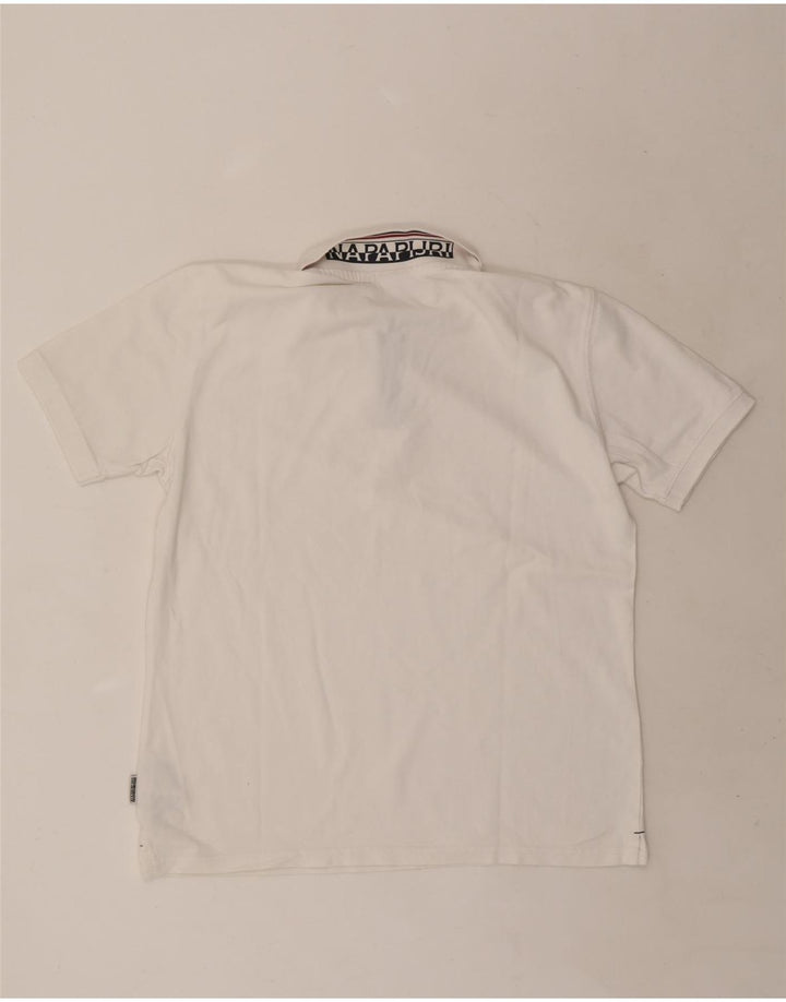 Napapijri Herren Poloshirt XL Weiße Baumwolle