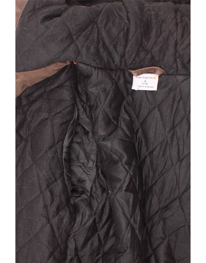 Carhartt Jungen-Bomberjacke mit Kapuze, 7–8 Jahre, Größe S, braune Baumwolle