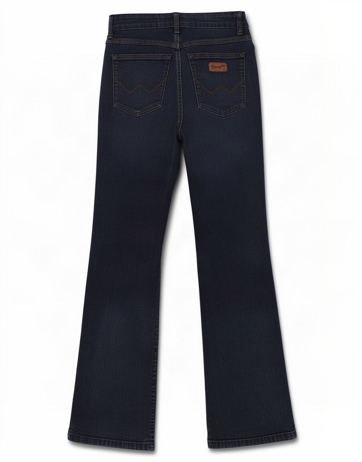 Wrangler Damen Regular Bootcut Jeans W28 L32 Marineblau Baumwolle
