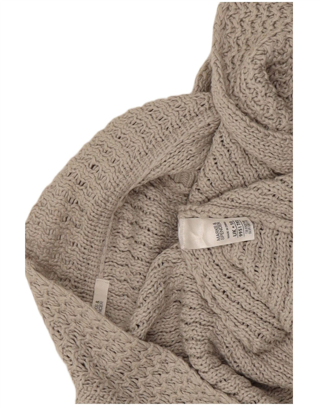 Marks & Spencer Damen-Strickjacke, ärmellos, offen, Gr. 10, Größe S, Grau