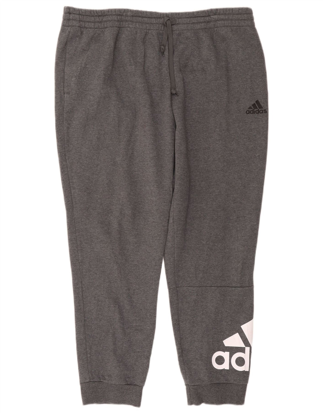 Adidas Herren-Trainingsanzug mit Grafik, Jogginghose, 2XL, grau, Polyester
