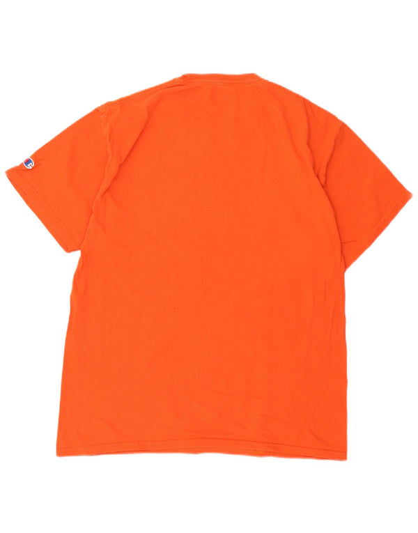 Champion Herren Bucknell Bison Football Graphic T-Shirt Top Large Orange