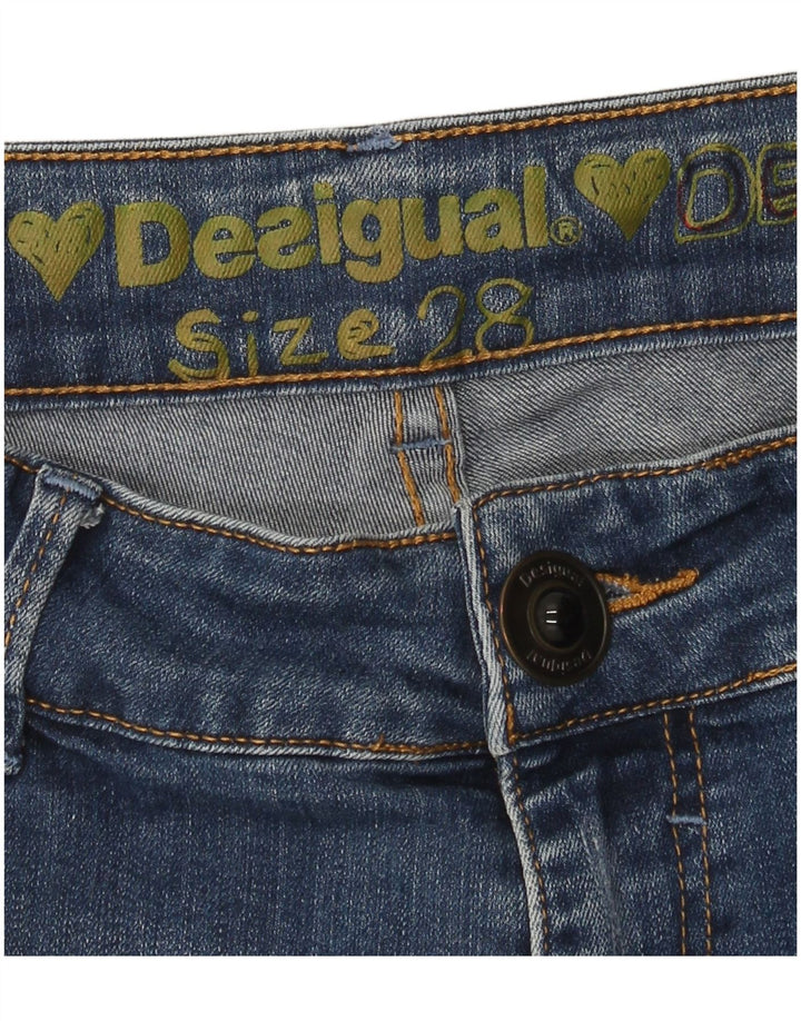 Desigual Damen Skinny Jeans W28 L27 Blau
