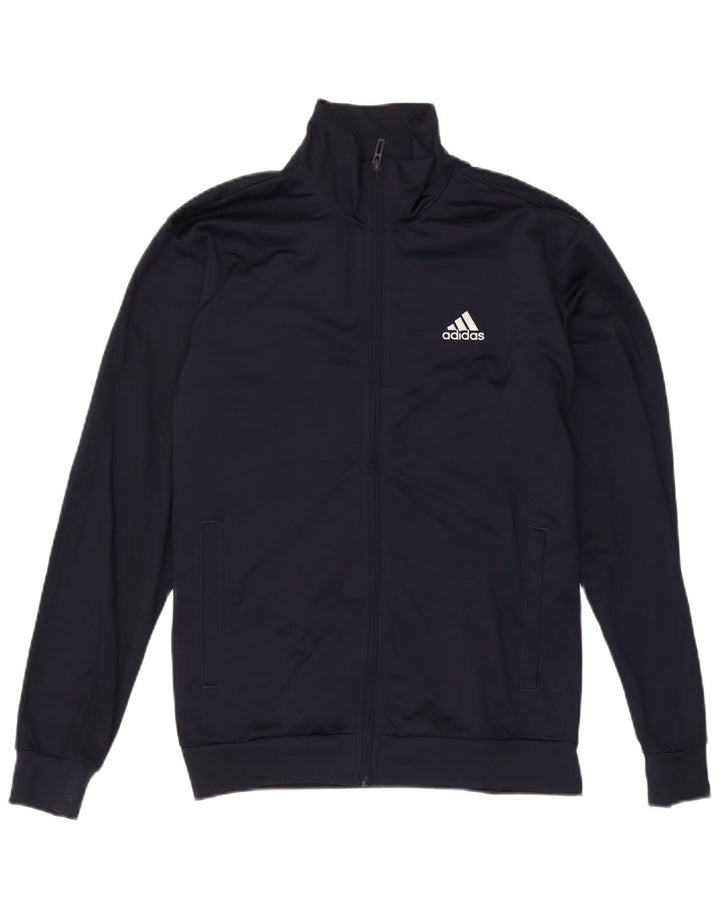 Nike Herren-Trainingsanzug-Top-Jacke aus mittelblauem Polyester in Marineblau