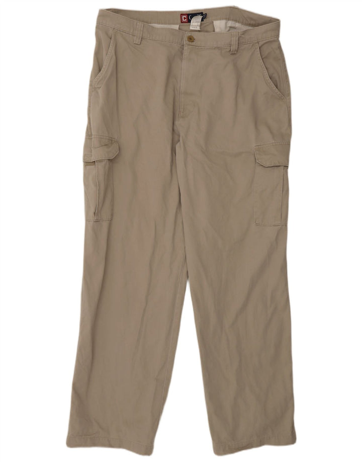 Chaps gerade Cargohose für Herren, W38, L32, graue Baumwolle