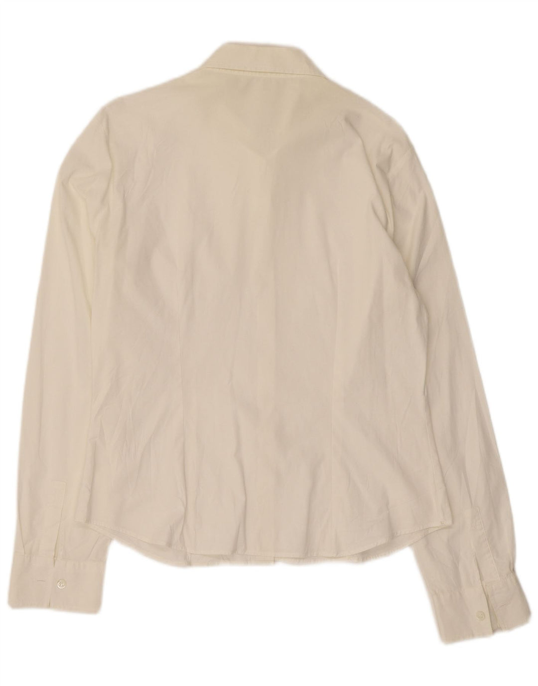 Benetton Damen-Hemd UK 12 Medium Weiß