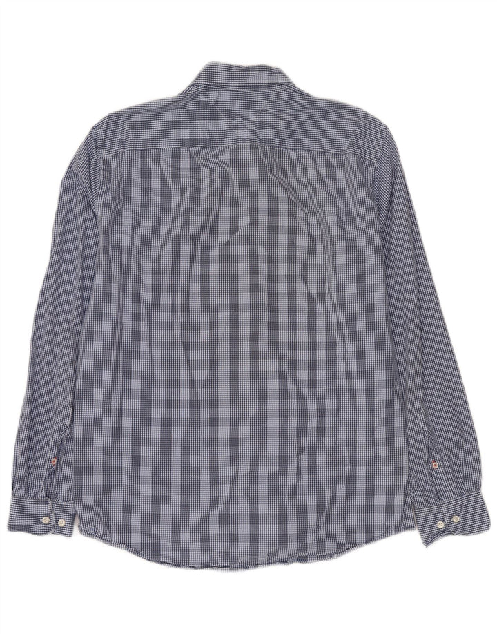 TOMMY HILFIGER Herren-Hemd mit normaler Passform, große blaue Gingham-Baumwolle