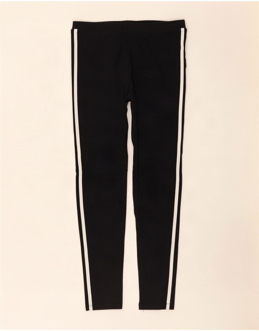 Adidas Damen Leggings UK 12 Medium Schwarz Baumwolle