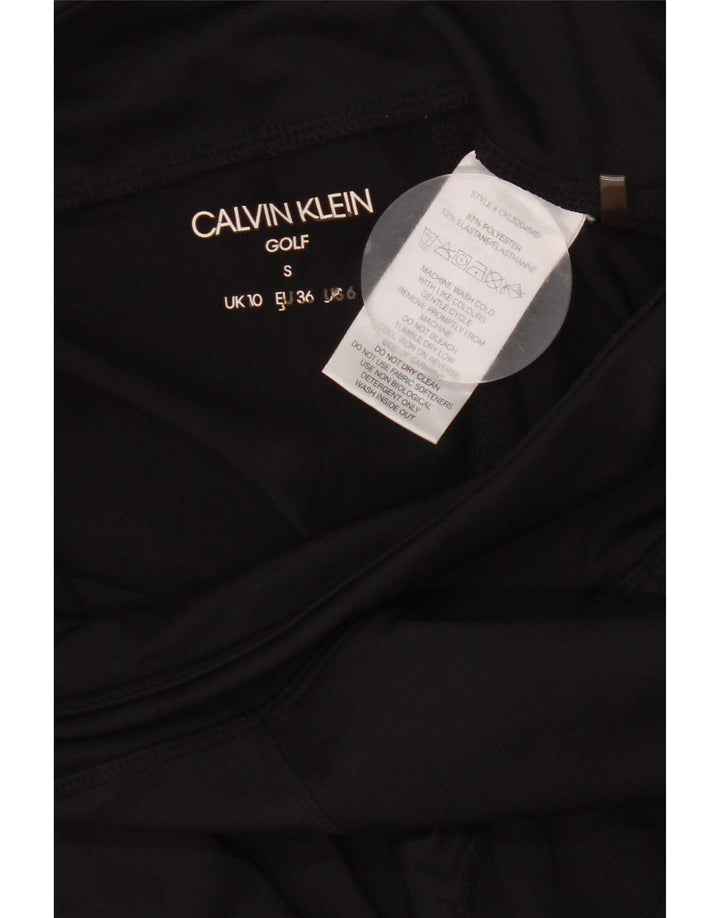 Calvin Klein Damen Golf Graphic Leggings UK 10 Small Schwarz Polyester
