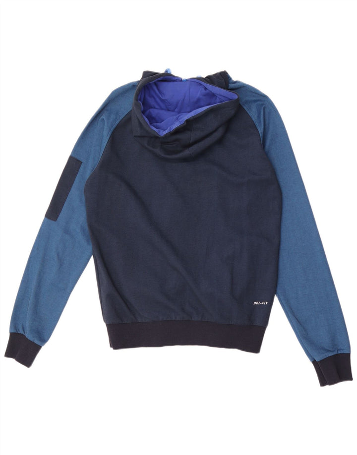 Nike Damen Kapuzenpullover UK 16 Large Marineblau Colourblock Polyester