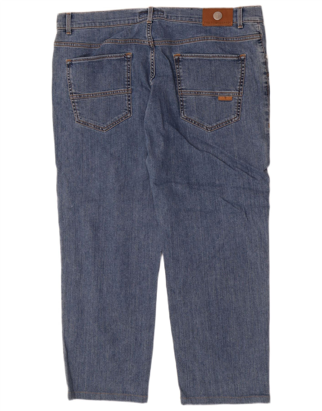 Trussardi Herren Regular Straight Jeans W42 L26 Blaue Baumwolle