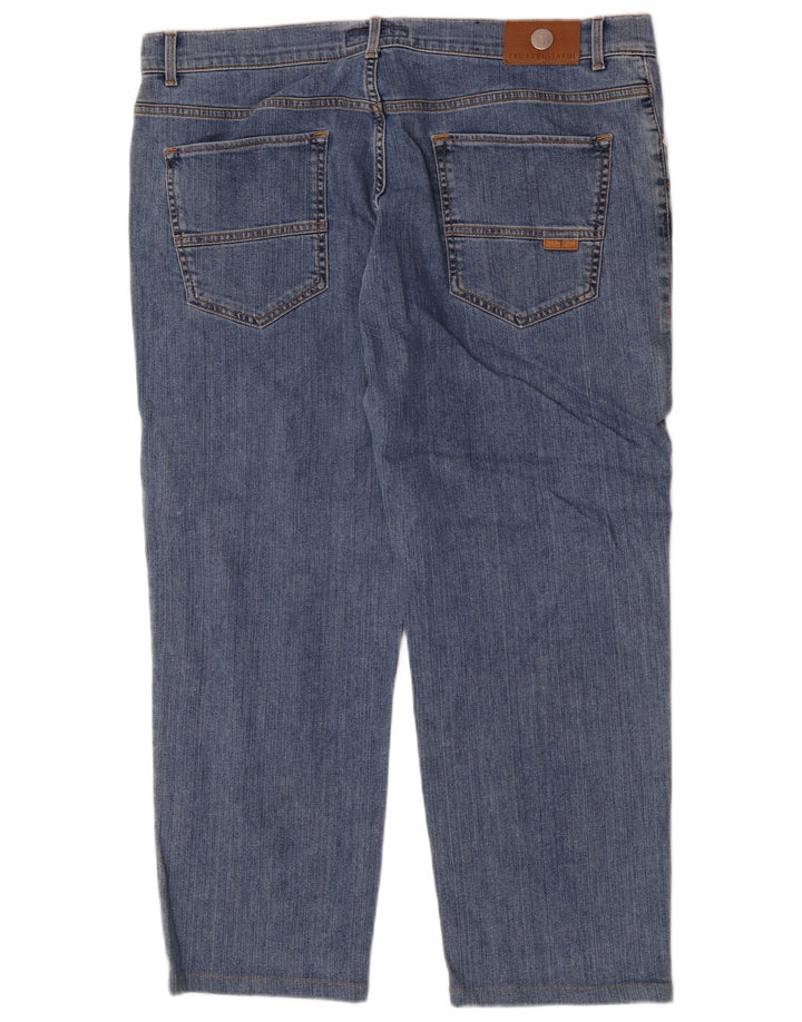 Trussardi Herren Regular Straight Jeans W42 L26 Blaue Baumwolle