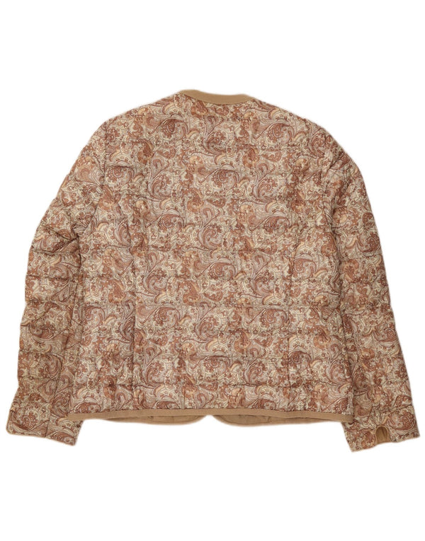 Betty Barclay Damen Wattierte Jacke UK 16 Large Beige Paisley Polyester