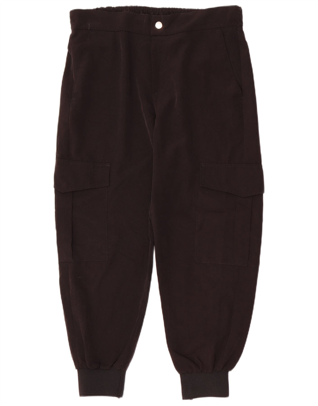 ZARA Damen Joggers Cargohose Large W3 Schwarz Polyester