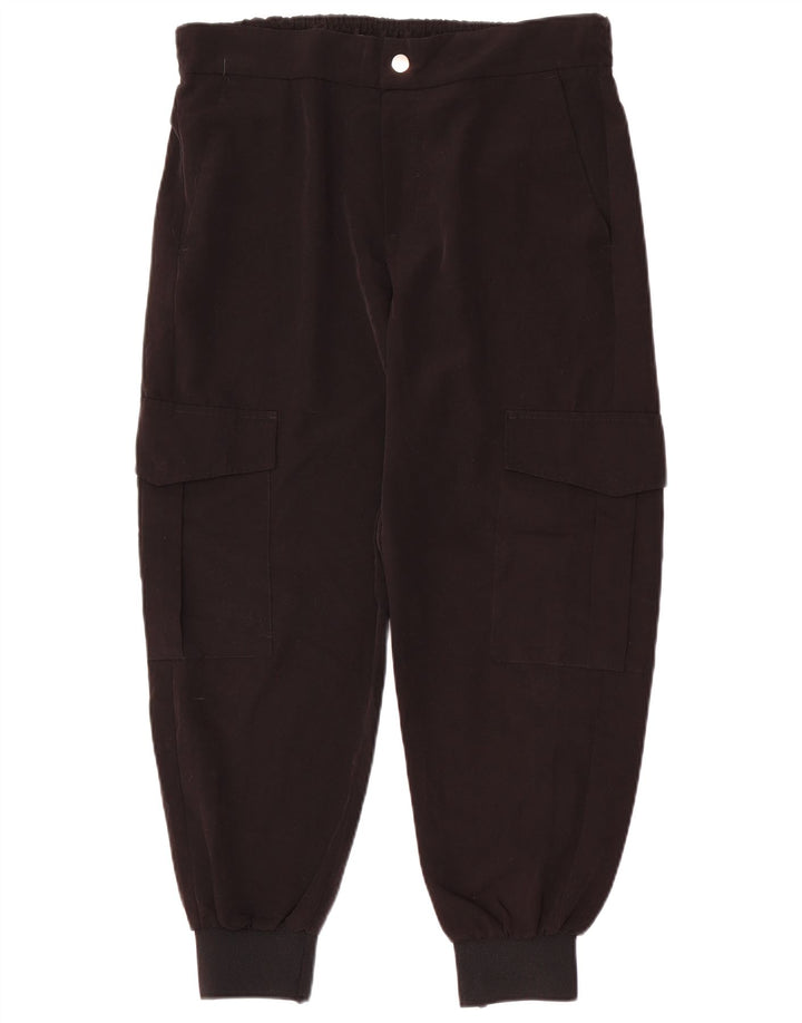 ZARA Damen Joggers Cargohose Large W3 Schwarz Polyester