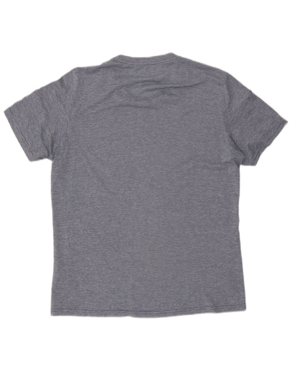 Adidas Herren Aeroready T-Shirt Top Medium Marineblau gestreift Polyester