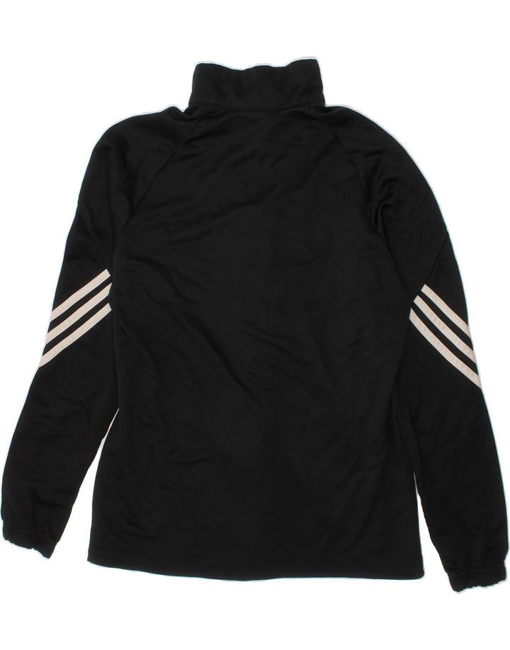 ADIDAS Boys Climalite Graphic Tracksuit Top Jacket 13-14 Years Black Vintage Adidas and Second-Hand Adidas from Messina Hembry 