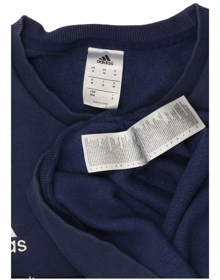 Adidas Herren Grafik-Sweatshirt-Pullover, mittelmarineblaue Baumwolle