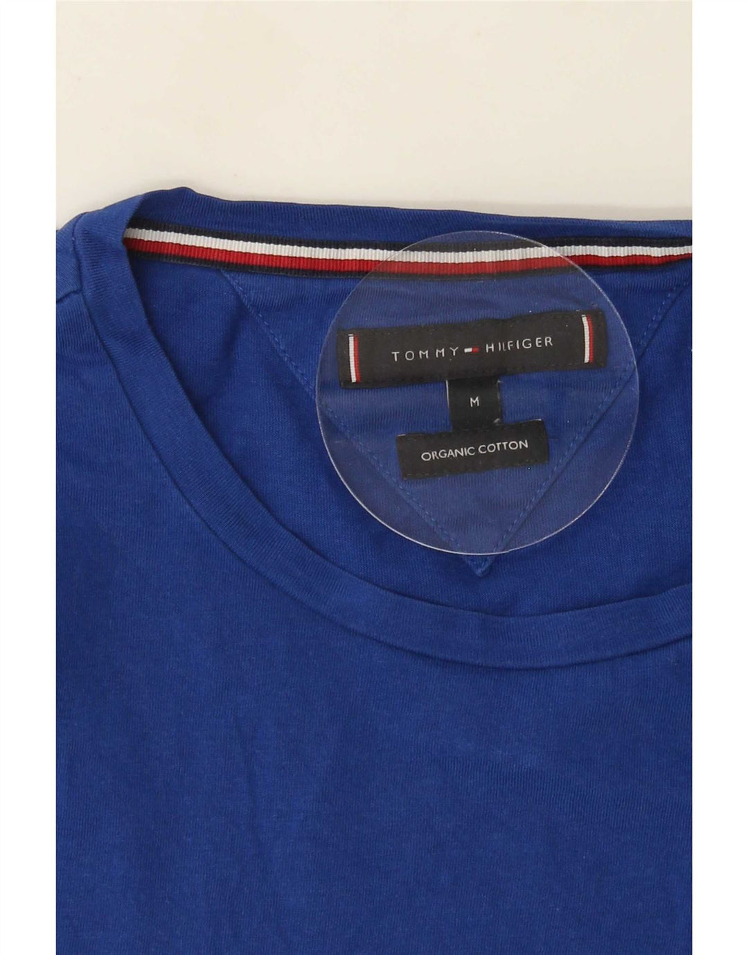 Tommy Hilfiger Herren-T-Shirt mit Grafik, mittelblaue Baumwolle