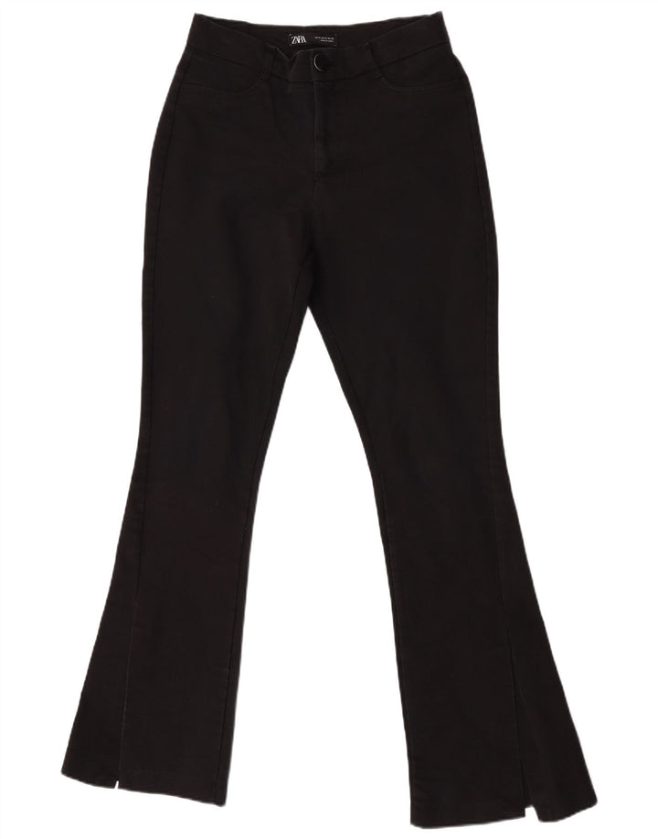 Zara Damen Flare Freizeithose Medium W28 L32 Schwarz