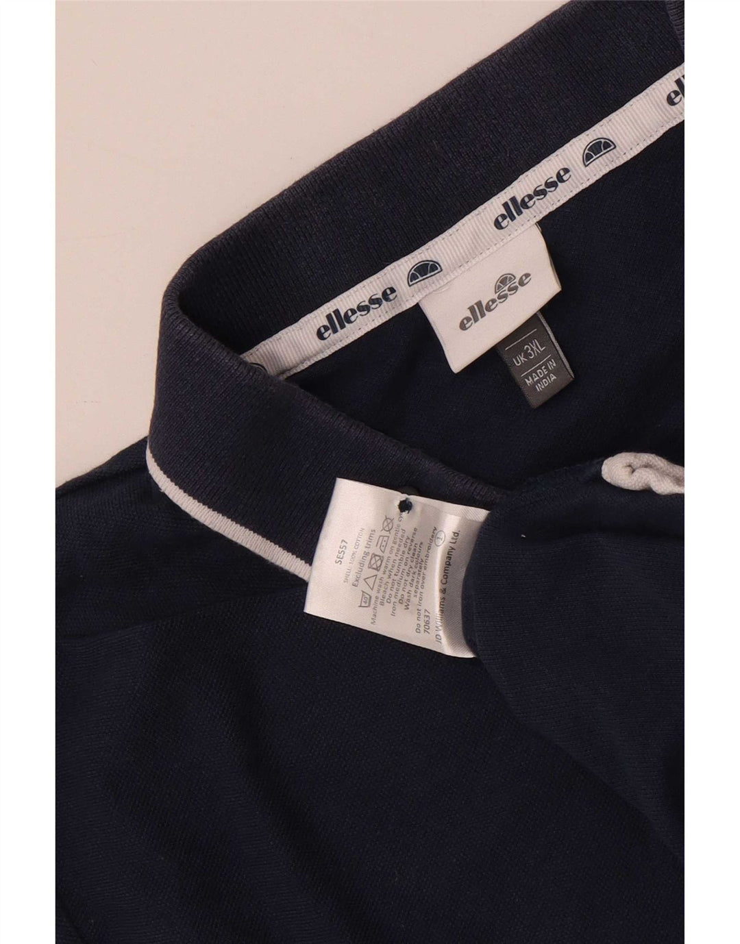 Ellesse Herren Poloshirt 3XL Marineblau Baumwolle