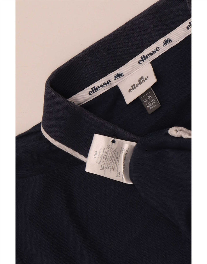 Ellesse Herren Poloshirt 3XL Marineblau Baumwolle