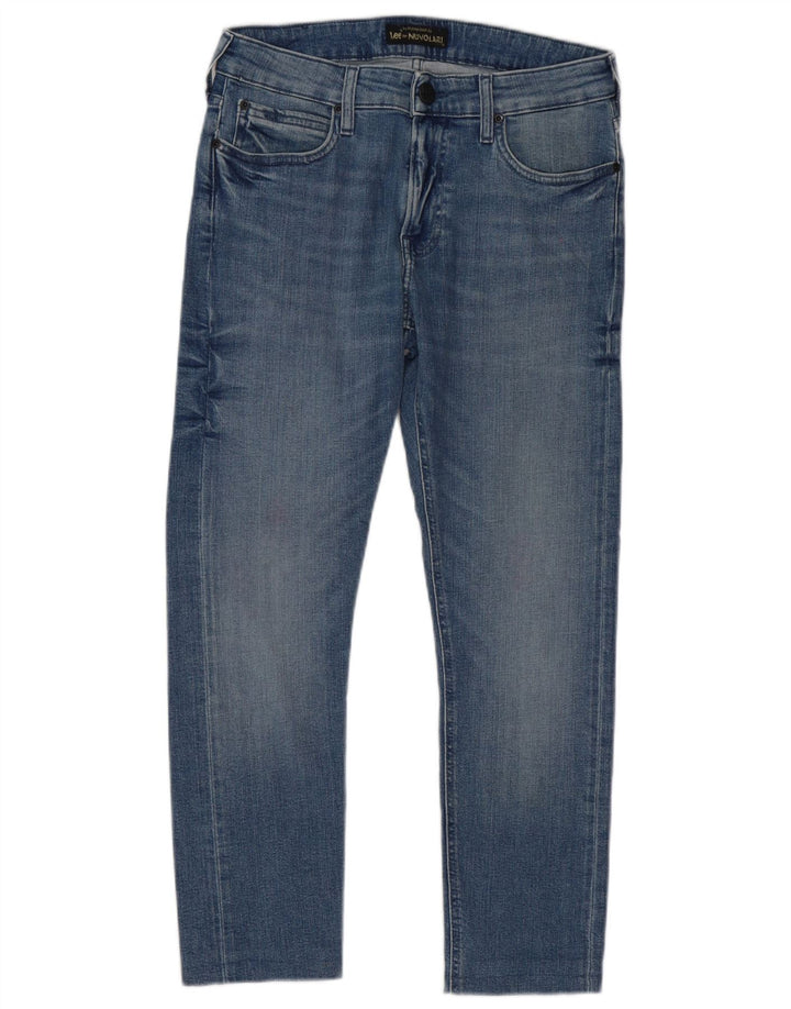 Lee Damen Malone Slim Jeans W30 L26 Blaue Baumwolle