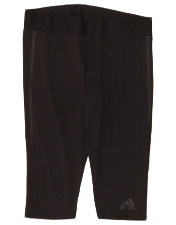 Adidas Damen Aeroready Capri Leggings UK 20/22 XL Schwarz