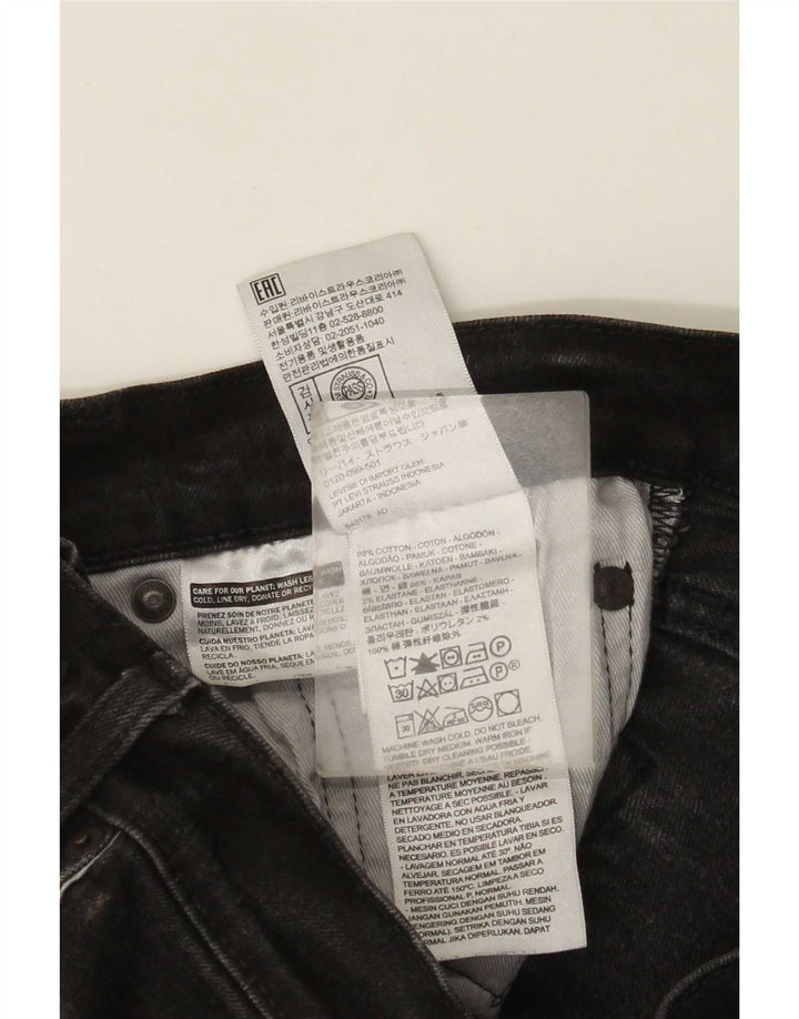 Levi's Herren Slim Jeans W32 L30 Schwarz Baumwolle
